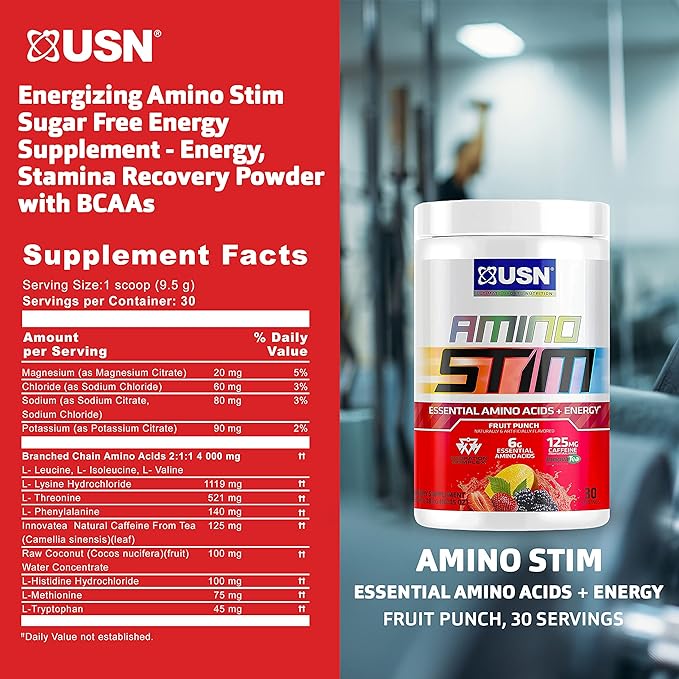 USN Amino Stim EAAs (Essential Amino Acids) + Energy